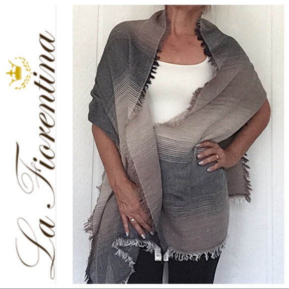 LA FIORENTINA ALPACA WOOL BLEND BLEND SCARF WRAP NWT - Picture 4 of 14